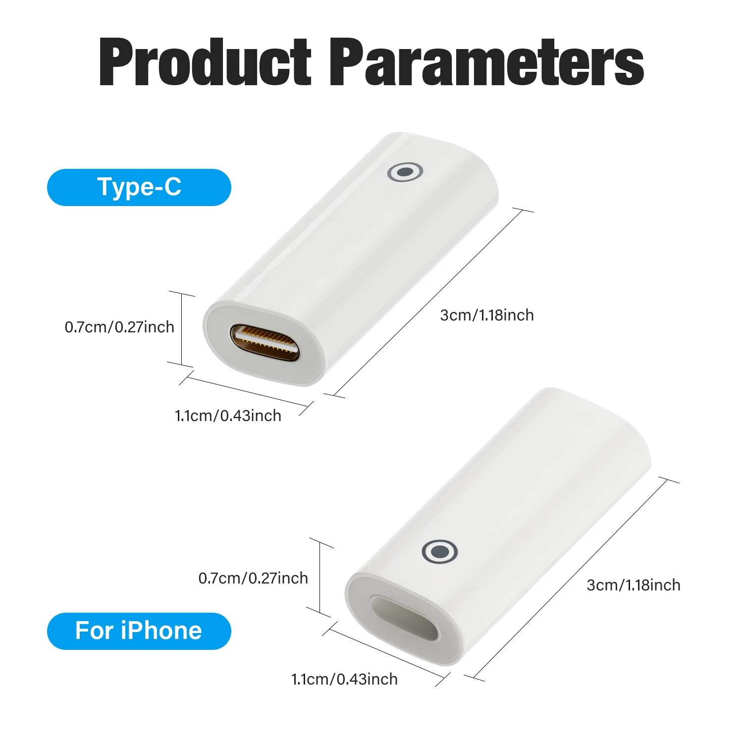 Universal Stylus Pen Charger Adapter with USB-C/Lightning Connection