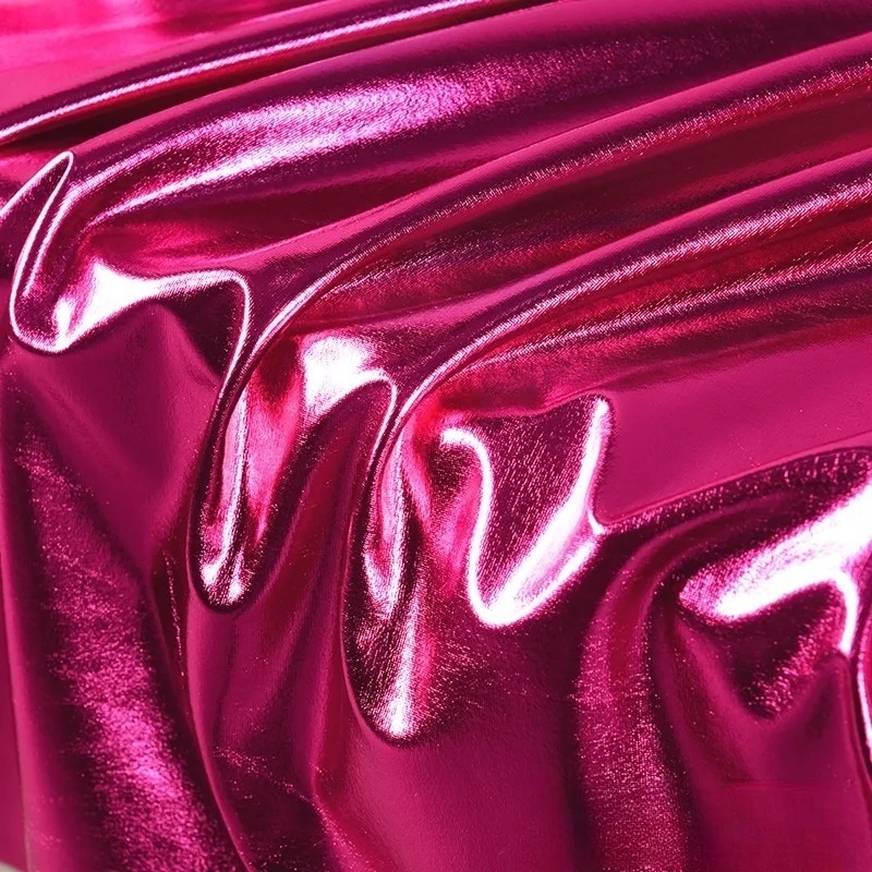 Shiny Silver Iridescent Stretch Spandex Fabric for DIY Sewing and Wedding Garments