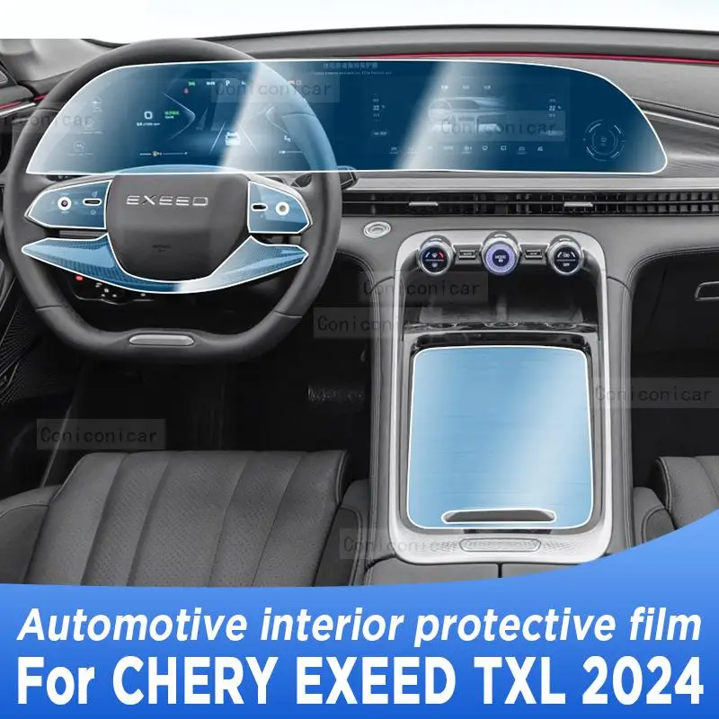 

For CHERY EXEED TXL 2024 Gearbox Panel Navigation Screen Automotive Interior TPU Protective Film Cover Anti-Scratch Sticker