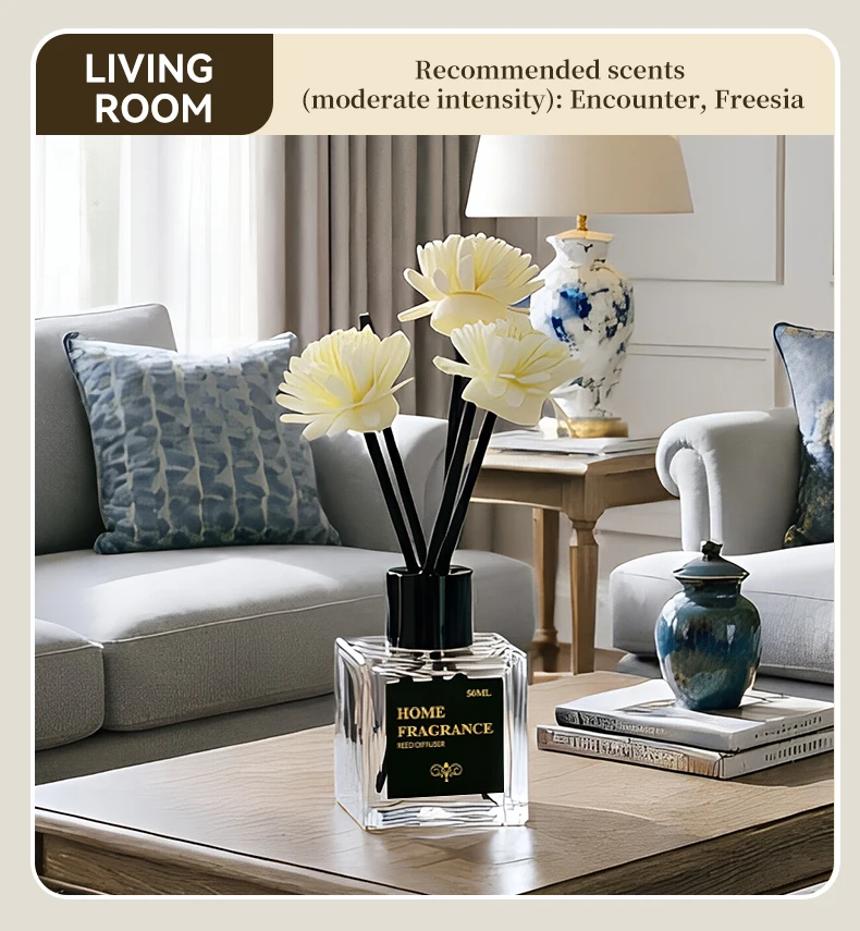 50ml Hilton Shangri-La Hotel Rattan Reed Diffuser Sets Fragrance Home Aromatherapy Air Freshener Fragrance Perfume Essential Oil