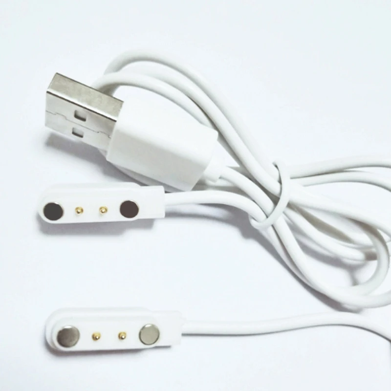 유니버설 2핀 4핀 스마트워치 도크 충전기 어댑터 강력한 자석 성인 및 어린이용 스마트워치 USB 충전 케이블