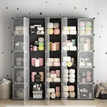 25 Cube Stackable Storage Organizer Cabinet Clothes Toys Bags Portable Closet Shelf Home Organization and  Solutions 2