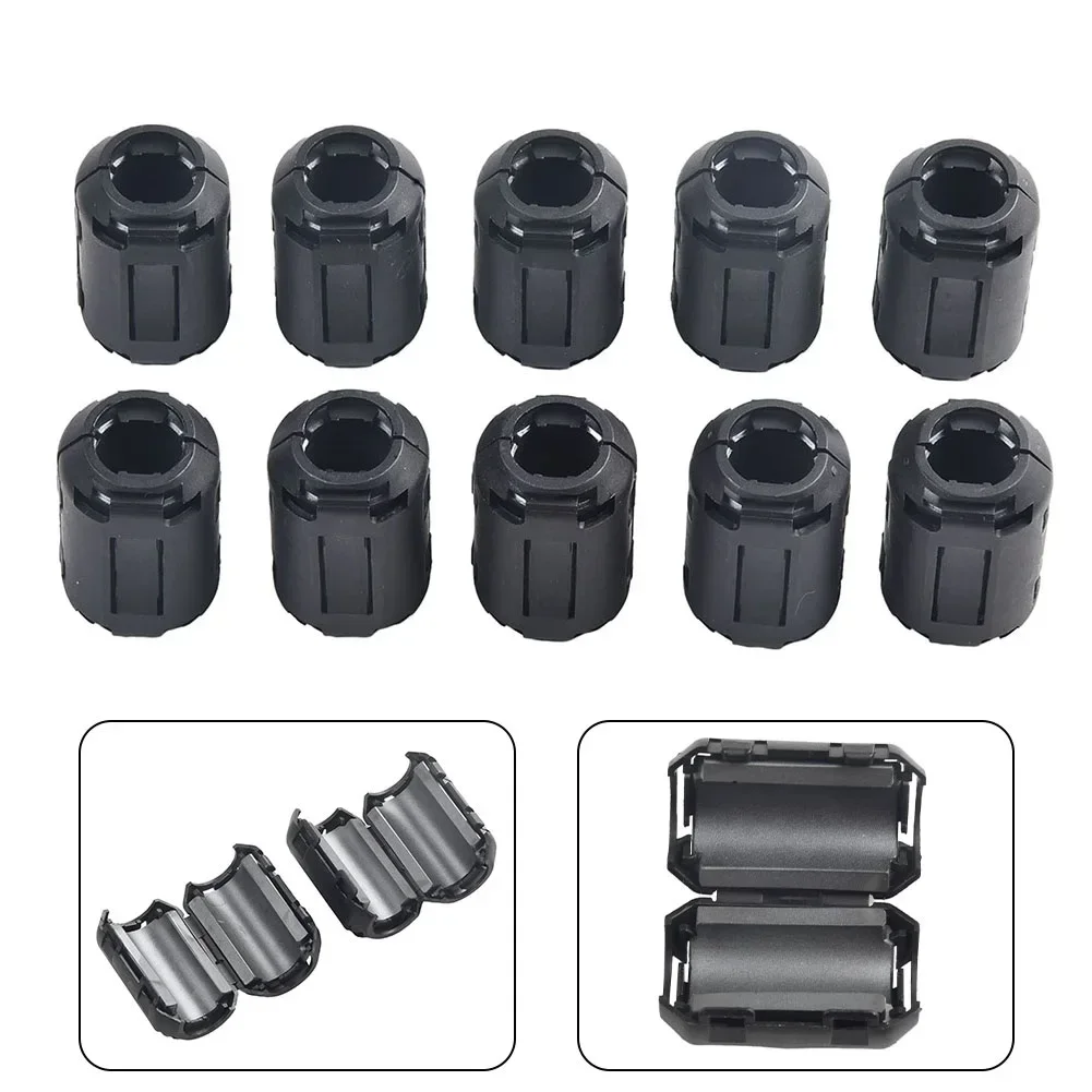 10Pcs 3.5/5/7/9/13mm 토로 이달 코어 페라이트 비드 클립 초크 RFI 잡음 필터 클립 USB/비디오 케이블 전원 코드