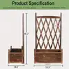 Planter Box Stand Lattice Garden Grow Climbing Flower Hanging Pot Outdoor 1