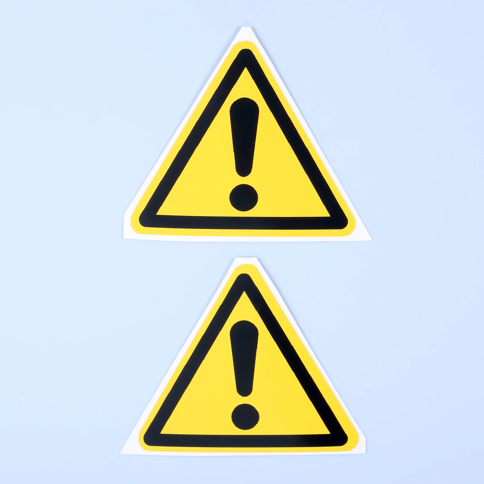 5pcs 25/50/100mm Triangle Warning Safety Sign Sticker Pay Attention Exclamation Mark Security Tag Yellow Black PVC Tape