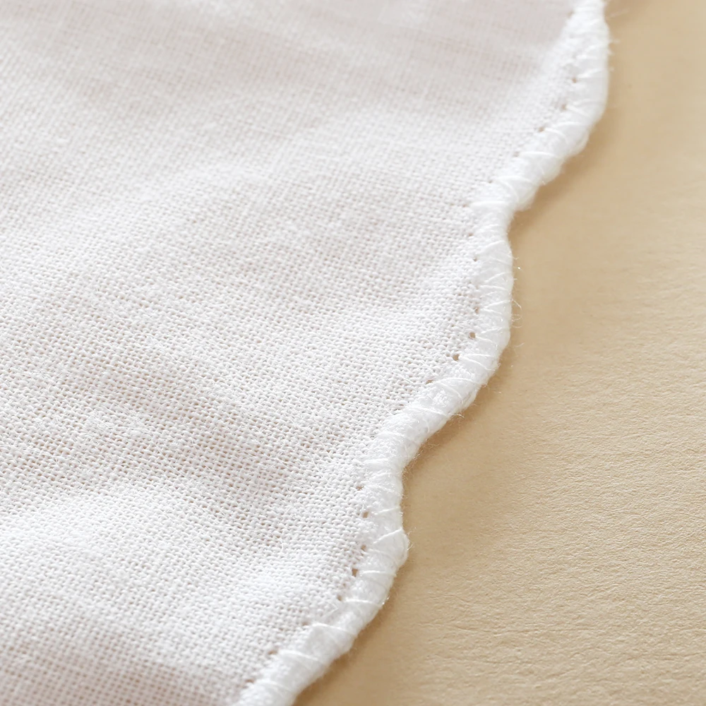 30cm Old-Fashioned Thick Cotton Handkerchief, Unisex Pure White Handkerchief, Outdoor Napkin Pad, Embroidered Printed Handkerchief