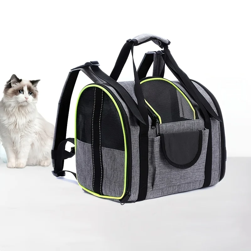 Pet three-in-one backpack breathable foldable travel outdoor cat and dog bag multifunctional portable pet portable backpack