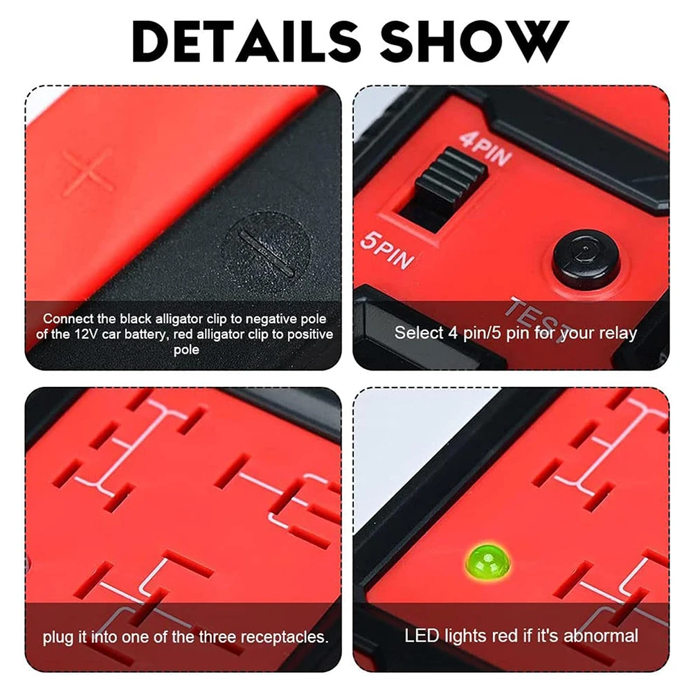 자동차 릴레이 배터리 테스트 장비, 사용하기 쉬운 회로 수리 도구, 자동차 오토바이