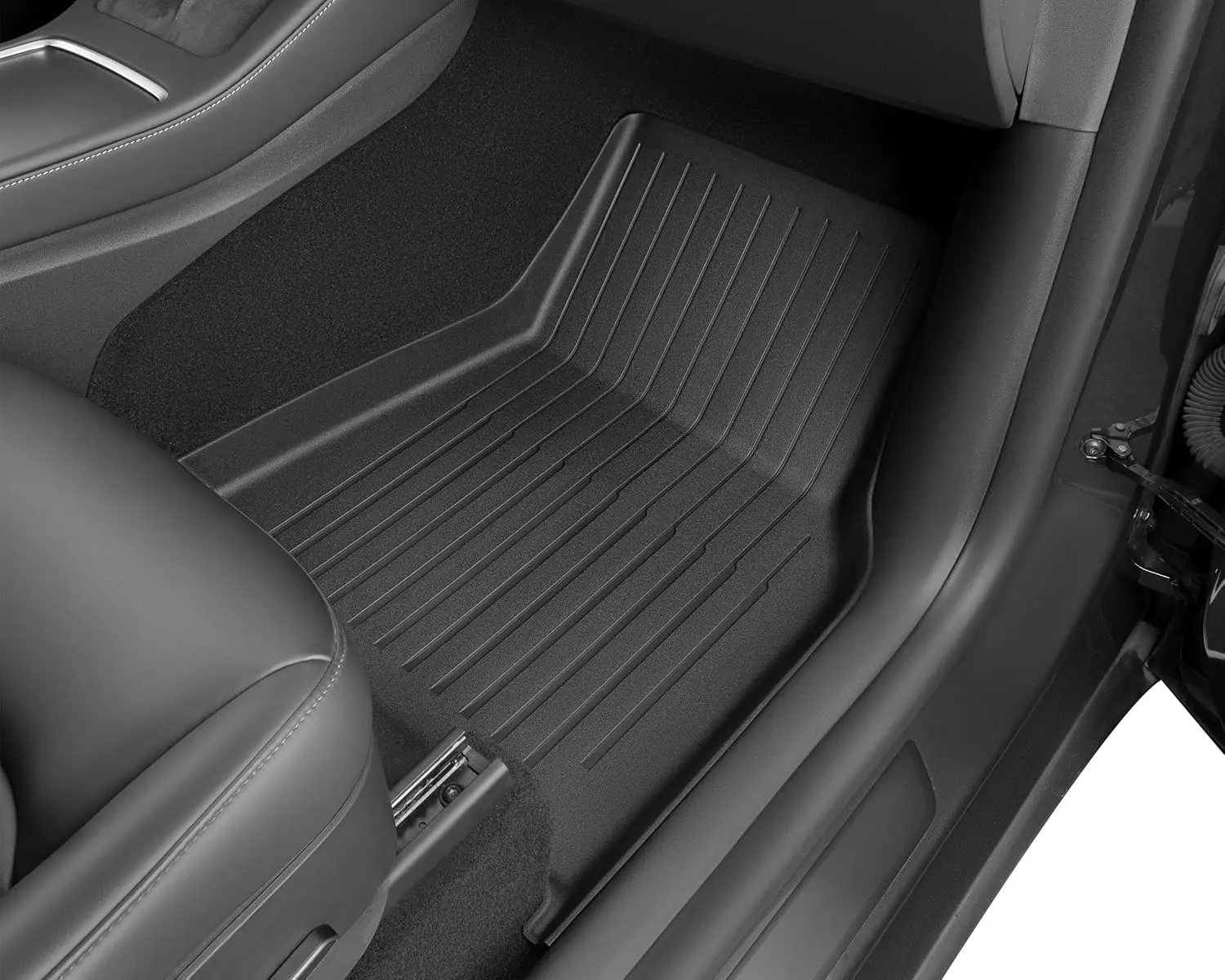 For New Tesla Model Y Juniper + TPE Floor Mats & Cargo Liner All Weather Trunk Mats Floor Liner Backrest