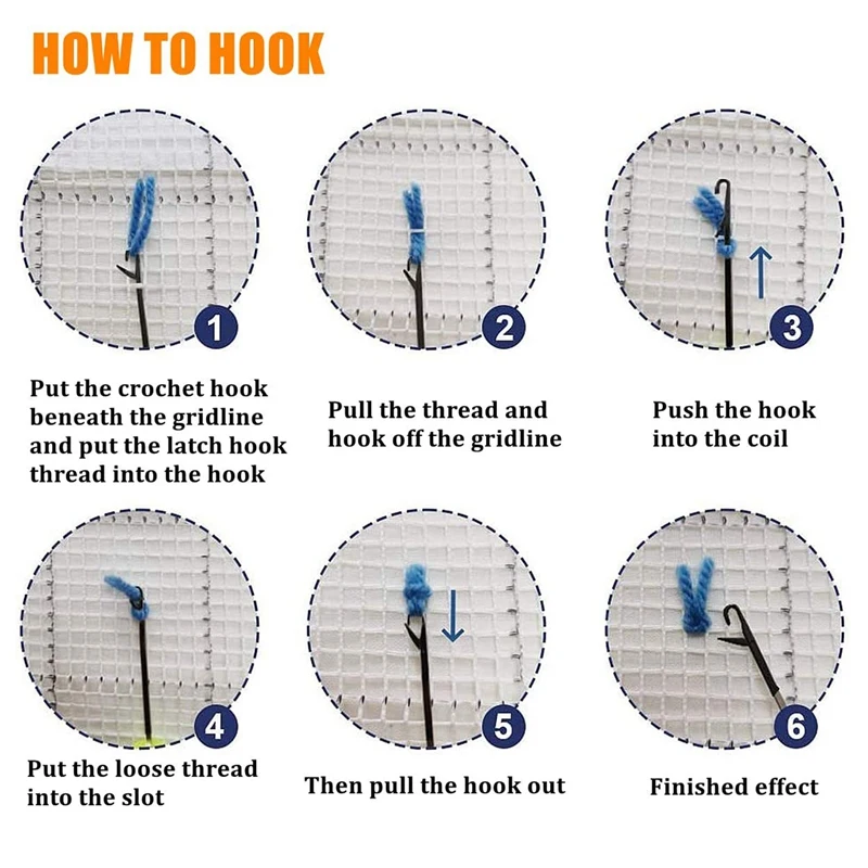 Latch Hook Kits DIY Crochet Yarn Kits,Boots Carpet Embroidery Hook Rug Kit Needlework Sets Cushion For Kids Or Adults