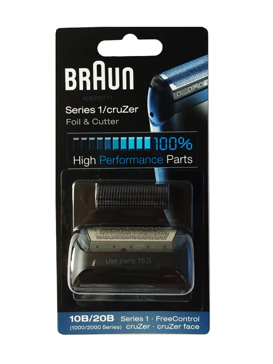 Braun 10B/20B Blade Electric Shaver Replacement Foil & Cutter Head (1000/2000 Series) 1 Series MG5010 5030 5090 CruZer Series