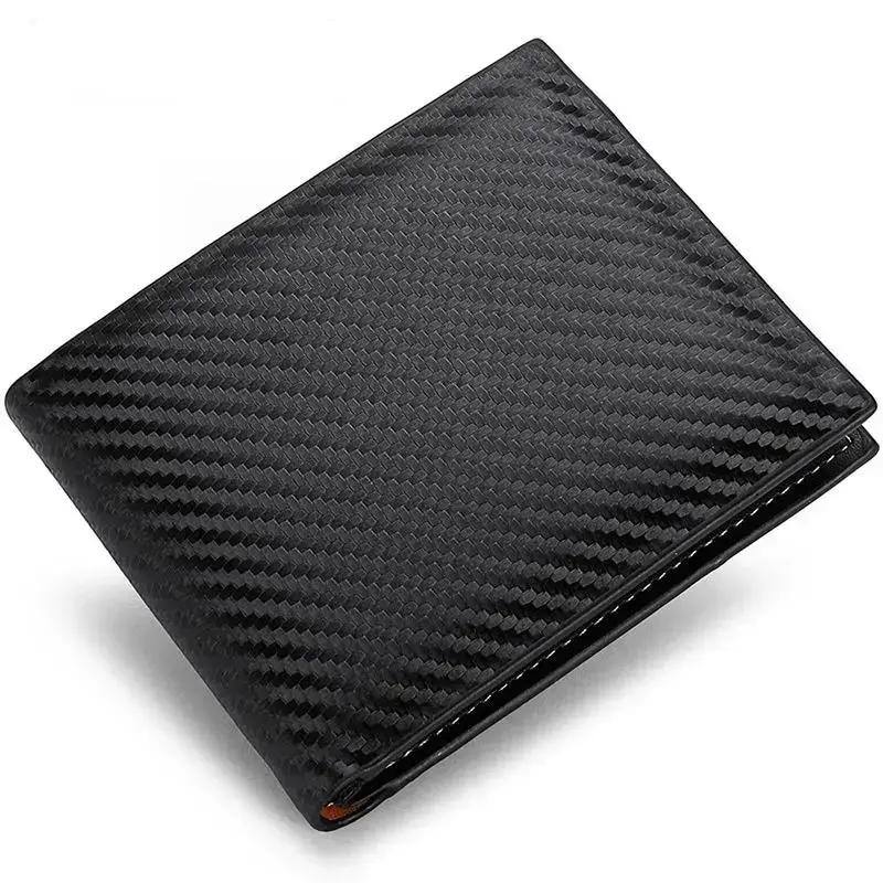 Cartera De Fibra De Carbono Con Clip - Ligera Y Portátil, Para Tarjetas De Crédito, Color Negro