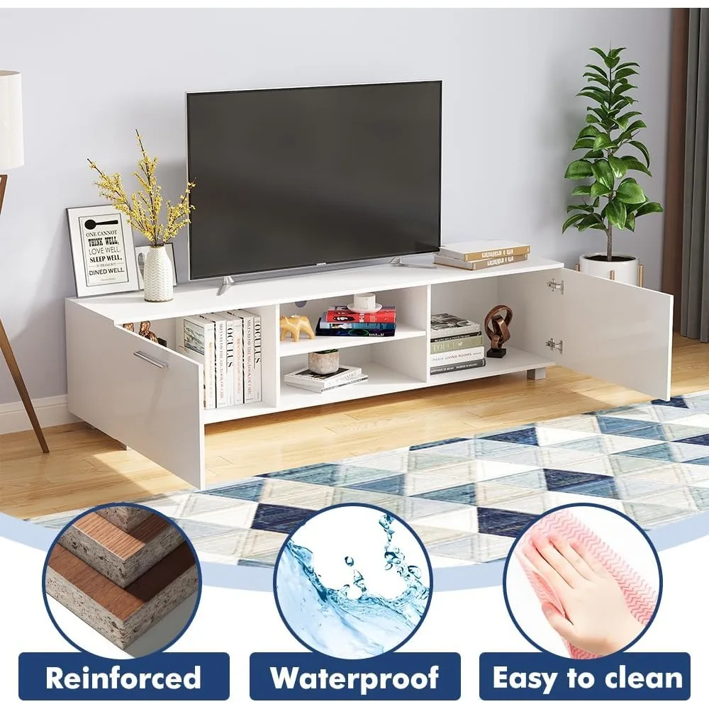 TV Stand for 50 55 60 65 70 75 Inch TV Entertainment Center for Living Room Modern Console with Storage Simple 5