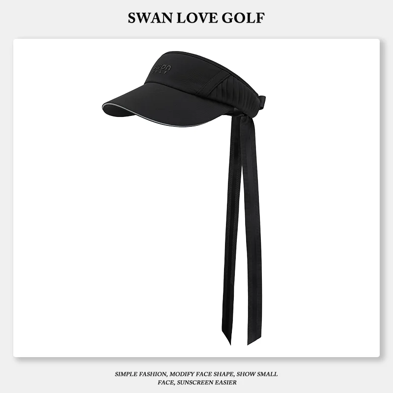 SG new high quality golf sports cap for woman with bowknot ribbon ladies tennis running sunscreen empty top hat female outdoor