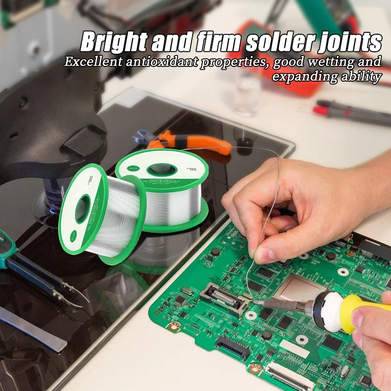 Rouleau de fil à souder sans plomb, flux de fil d'étain, haute pureté, réparation électronique, protection de l'environnement, Sn99.3, Cu0.7 – Image 6