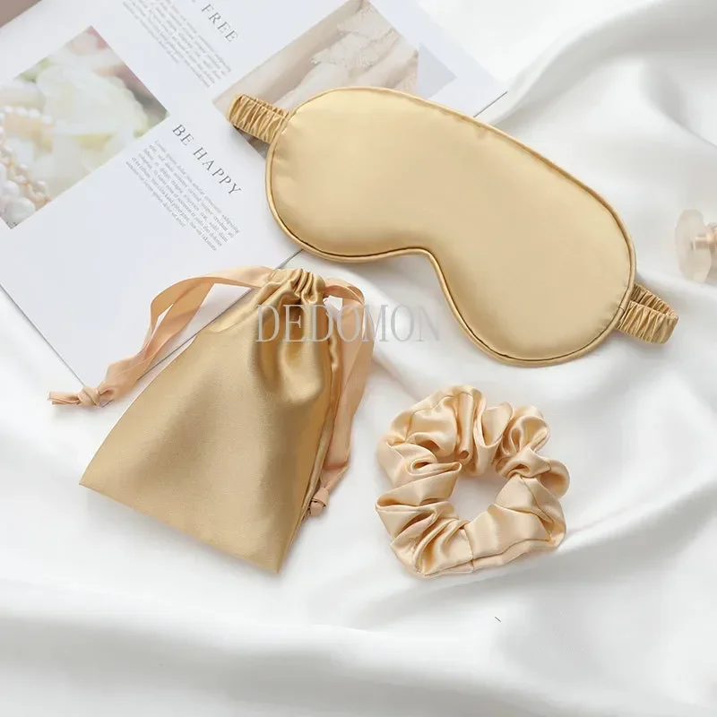 Luxurious Silk-Feel Women's Sleep Mask Set – 3-Piece Eye Comfort Collection