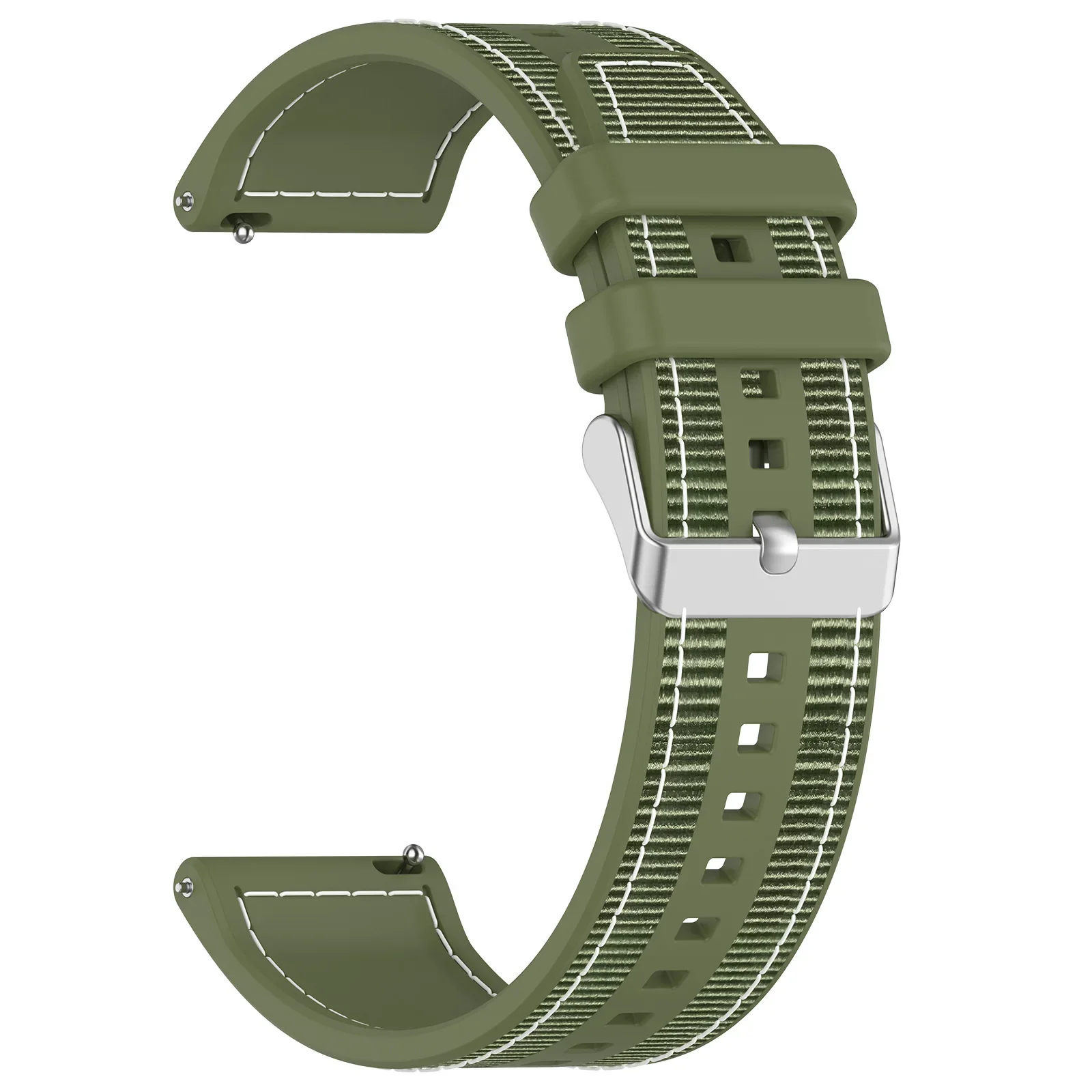 Enhanced Silicone-Nylon Sport Strap for Watches - Soft and Durable Wristband Bracelet