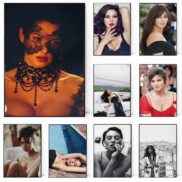 Monica Bellucci Attractive Italian Actress Movie Star Poster Canvas Painting HD Prints Wall Art Picture for Bedroom Office Decor 1