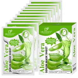 Aloe Vera Moisturizing Serum Facial Mask Sheets - Hydrating & Skin Softening (10 - Pack) (Aloe Vera Serum Faci)