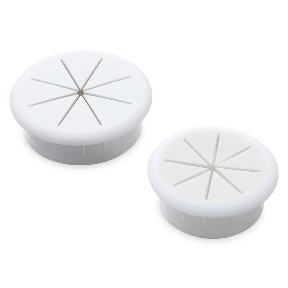 Description Picture 3 of item1Pc 50/60mm Desktop Cable Box Plastic Eight Petal Wire Hole Cover Cable Organizer Threading Box Cover Office Home Decoration