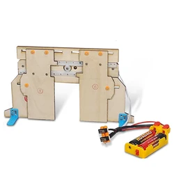 Kids Science Toy: Interactive Electric Door Physics Puzzle - Educational 3D DIY Kit (Light green)