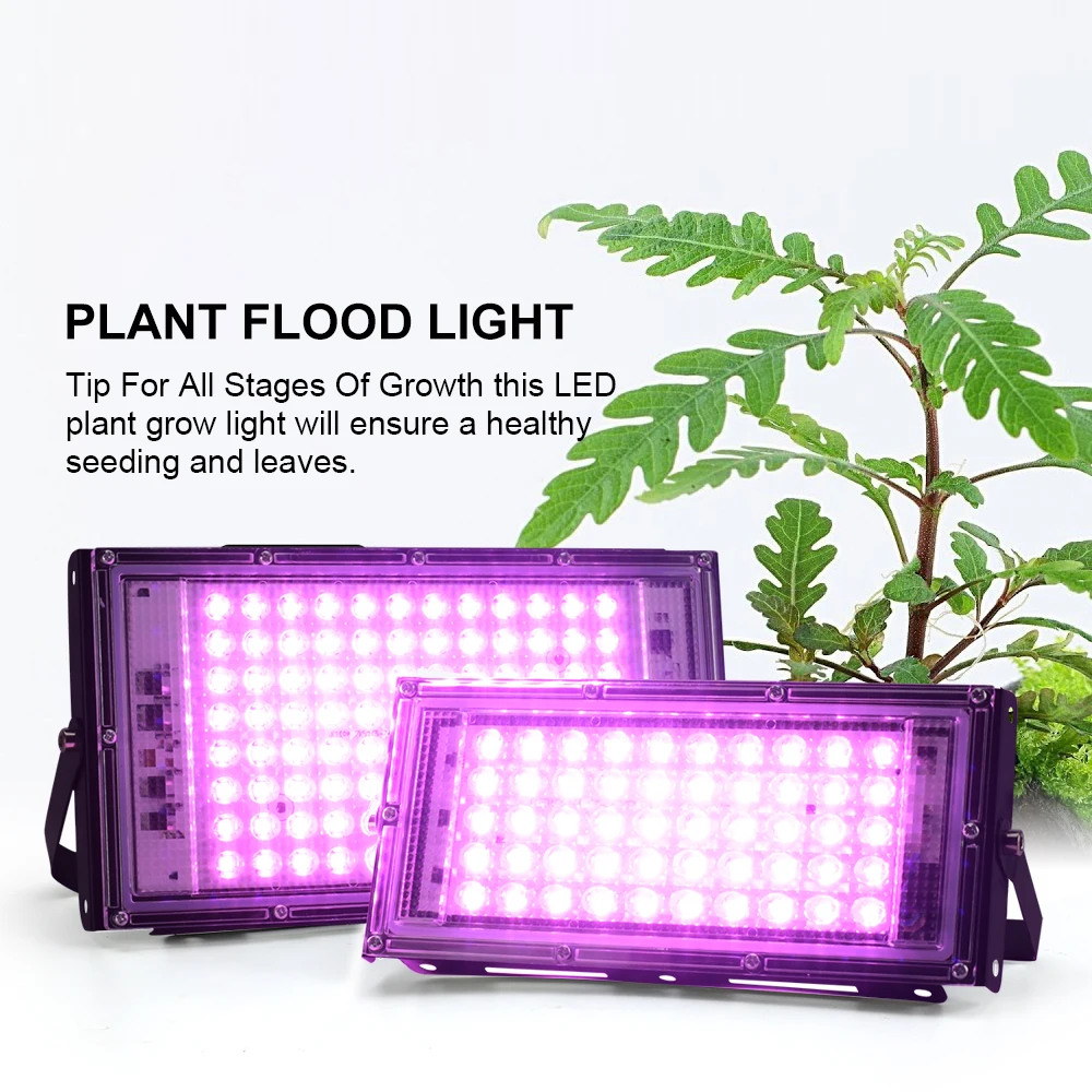 Full Spectrum LED Grow Light Phyto Lamp AC 220V 50W 100W 150W With EU Plug  For Greenhouse Hydroponic Plant Growth Lighting