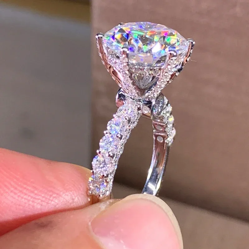 Wedding Rings Silver Ring Womens Ring Cubic Zircon Ring Jewelry Rings Ring Jewelry Luxury Cubic Zirconia Engagement Rings for Women
