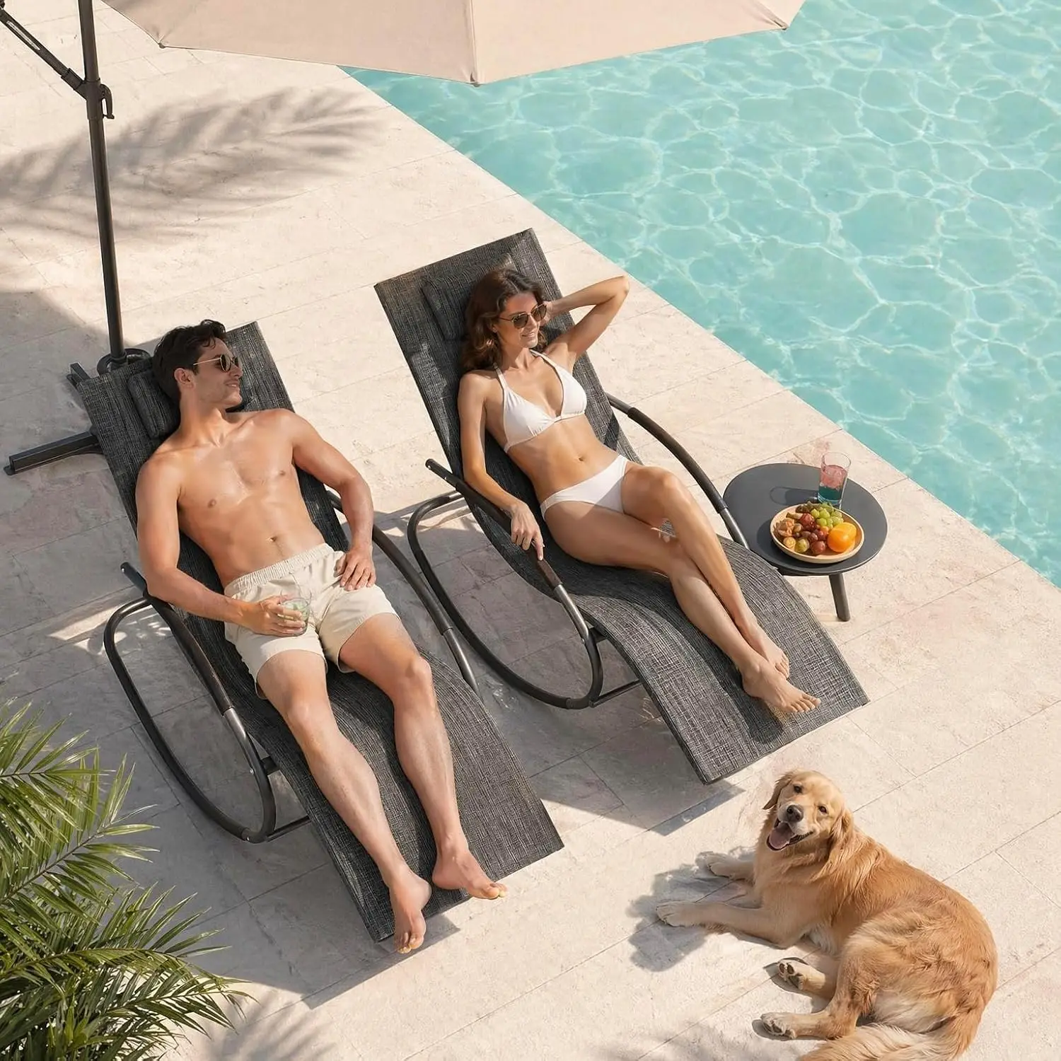 Outdoor Rocking Lounge Chair 8