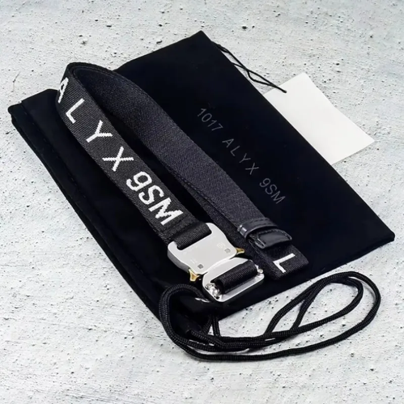 High Quality Woven Letter Logo 1017 ALYX 9SM Belt Functional Tactical Metal Buckle Street Unisex Adjustable Waist Belt Men Women