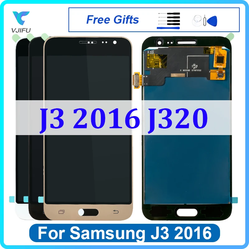 

5.0'' LCD For Samsung Galaxy J3 2016 J320 Display Touch Screen J320F J320H J320M J320FN Digitizer Assembly Replacement Repair