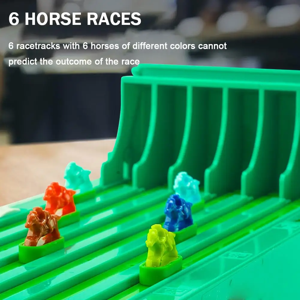 Horse Race Board Game Electronic Desktop Game Battery Powered Horse Racing Machine Set Interactive Family Party Toy 4