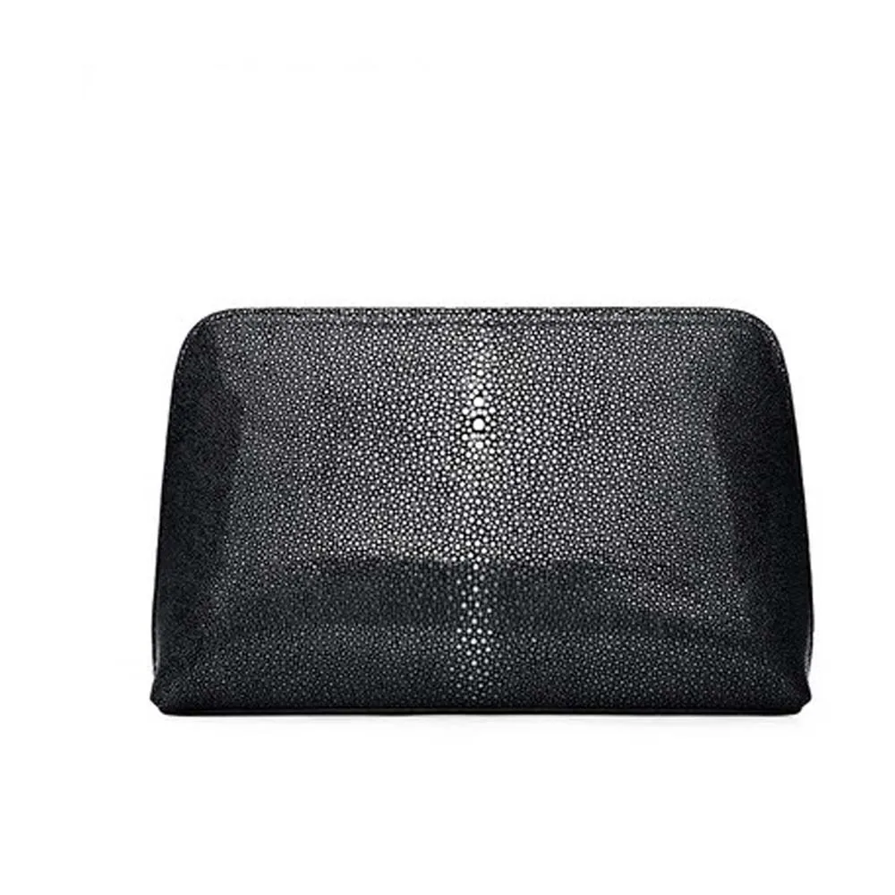 

KEXIMA hanlante Pearl fish skin handbags business Hand bag large capacity fashion male stingray leather clutch bag