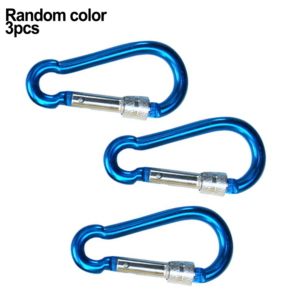 

3pcs Carabiner Aluminum Alloy D-Ring Carabiner With Lock Hang Buckle Kettle Buckle Wear-resistant With Lock Camping Supplies
