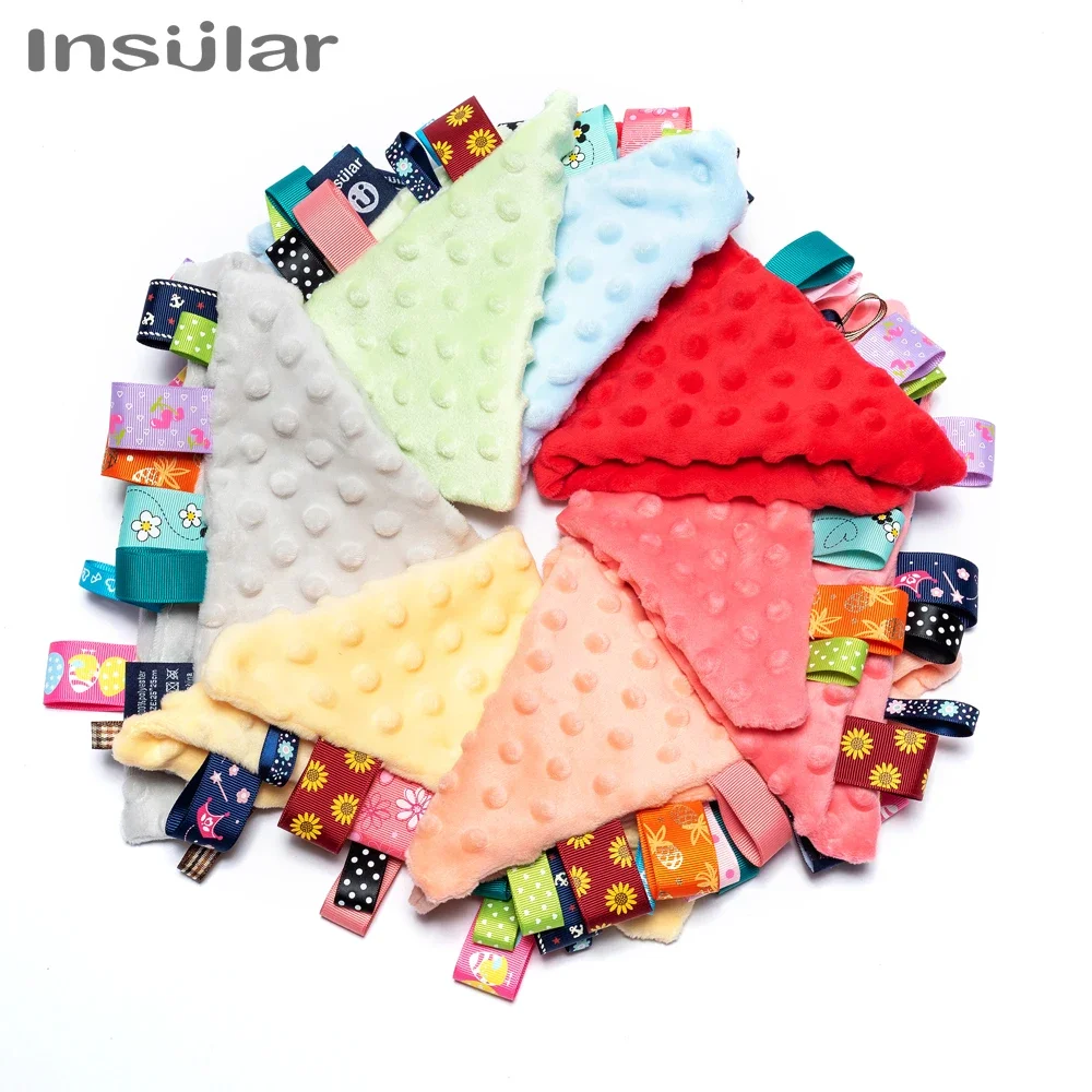INSULAR Newborn Soothe Towel Baby Appease Washrag Kids Infant Towel Cute Soft Square Cloth Comforting Toys Handkerhcief 25*25cm
