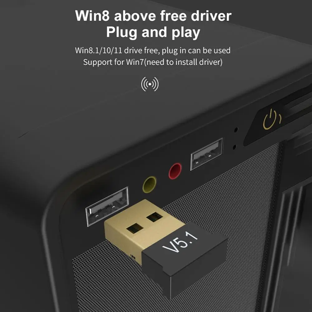 Bluetooth Adapter Bluetooth Audio Receiver Bluetooth Transceiver Adapter Audio Adapter Bluetooth Aux Adaptor USB Audio Bluetooth 5.1 Adapter PC & Laptop Wireless Transmitter And Receiver Dongle Audio Streaming Auto Adapter