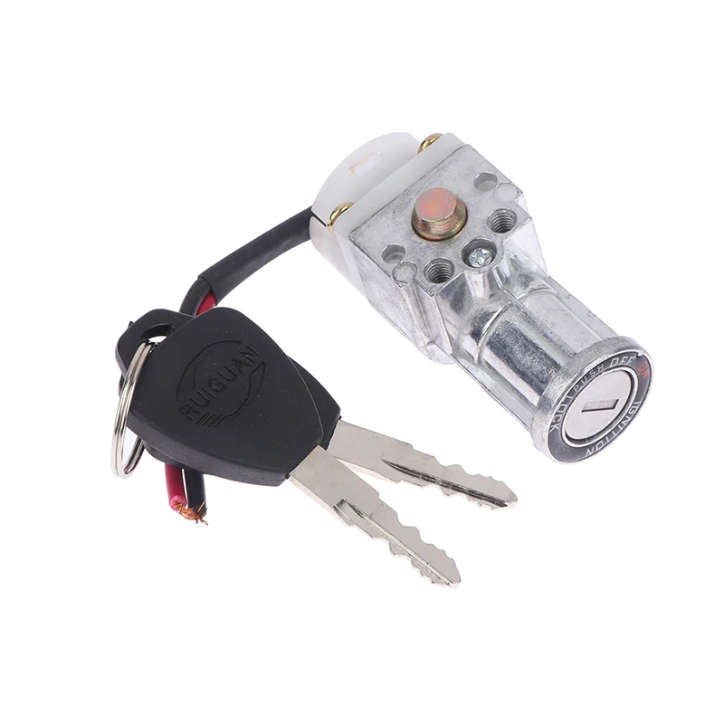 1 Set Bigger Head Type Electric Bicycle Ignition On/Off Key Switch Heavy Load E-bike Li-ion Battery Casing Lock electric bicycle key switch