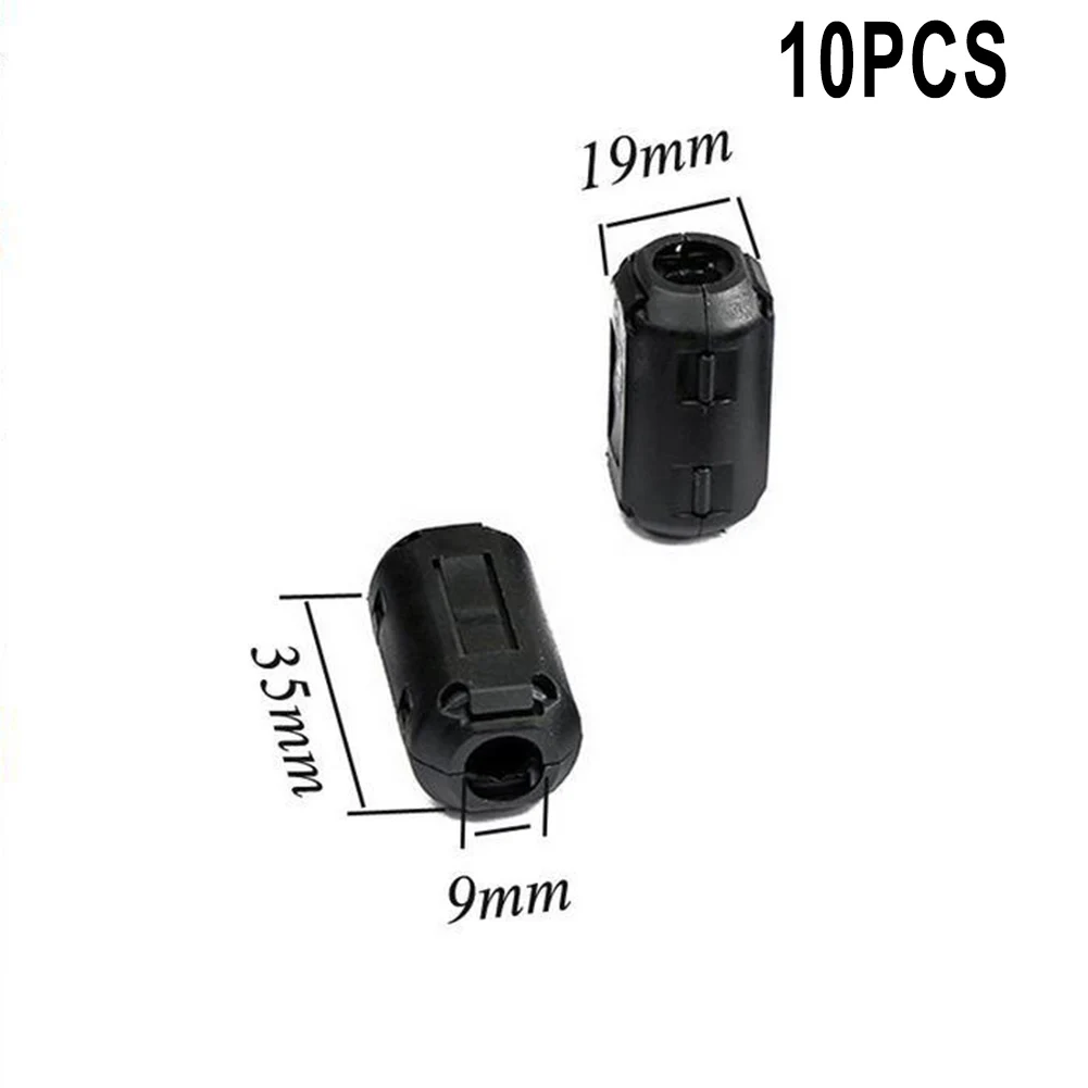 USB, 파이어와이어 및 오디오 장비를 포함한 다양한 케이블의 RFI 제거를 위한 페라이트 코어 노이즈 억제기 10개 세트