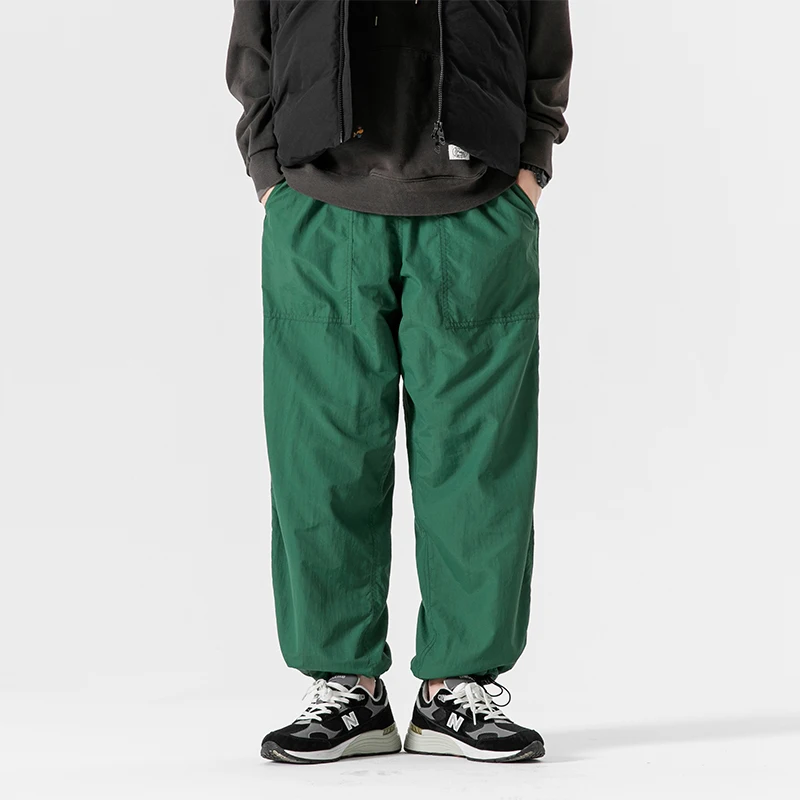 봄 여름 Lightwear 빠른 건조 바지 남성 여성 야외 방수 느슨한 캐주얼 트랙 Techwear 카고 바지 남여 바지