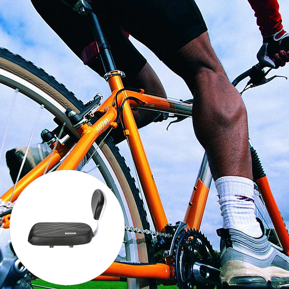 

Bicycle Back Seat Backseat Bike with Backrest Cushion Rear Stable Electric for Adults