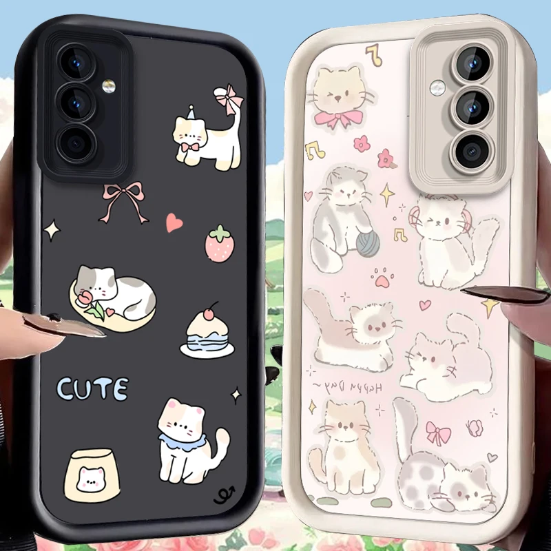 Whimsical Strawberry Cat Phone Case Cover