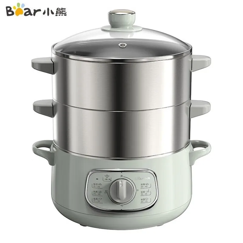 Stainless Steel Electric Food Steamer with Integrated Stewing, Steaming and Cooking Functions Multi-functional Pot 220V