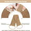 Natural Sisal Back Bath Towel Jute Exfoliating Gloves Back Wash Strap Shower Scrubber Body Cleaning Kit for Body Face Back Baths 4