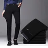 Men's Summer Fashion Business Casual Long Pants Suit Pants Male Elastic Straight Formal Trousers Plus Big Size 28-40 1