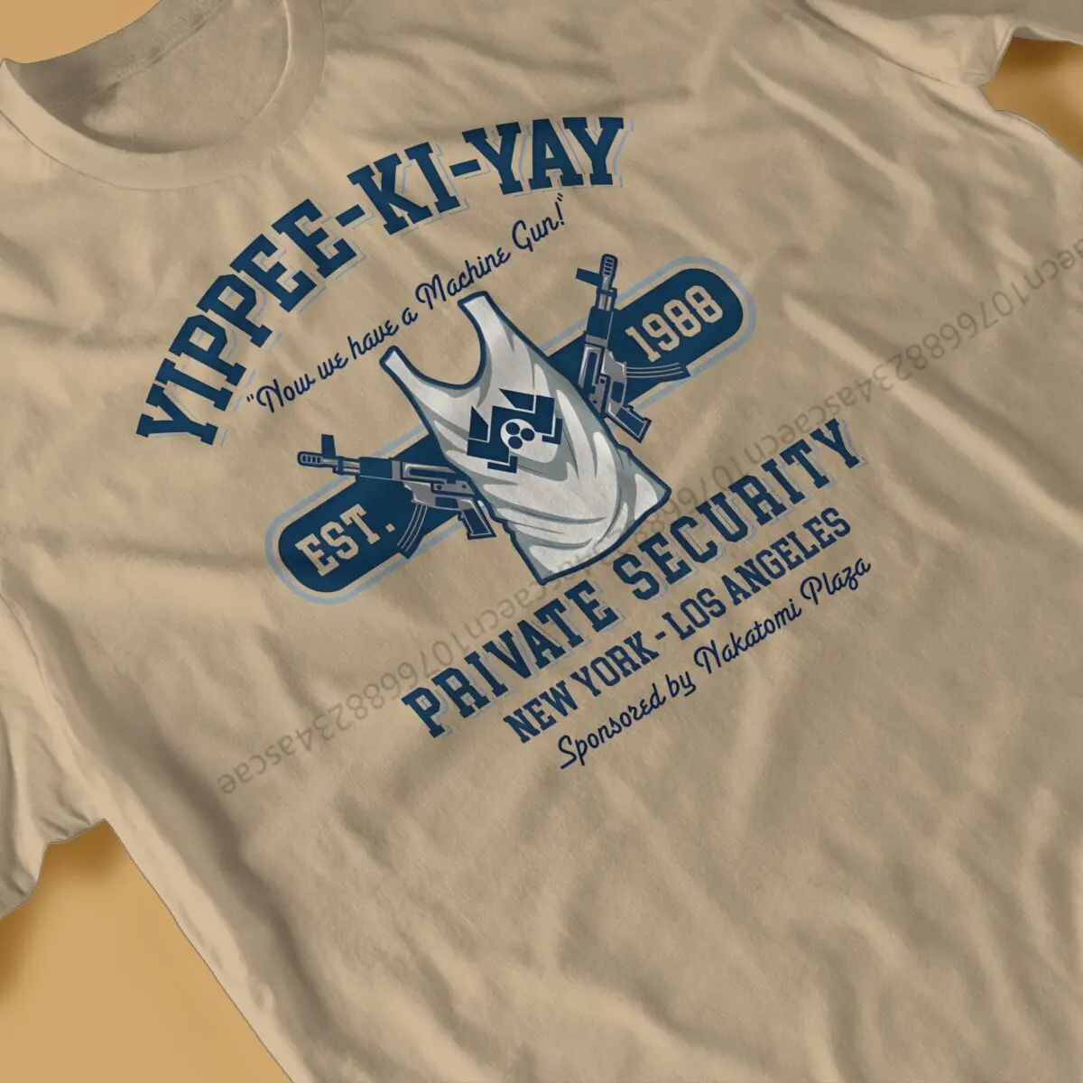 Die Hard Yippee Ki Yay T-Shirt - John McClane Christmas Movie Tee With Hand Screen Printing