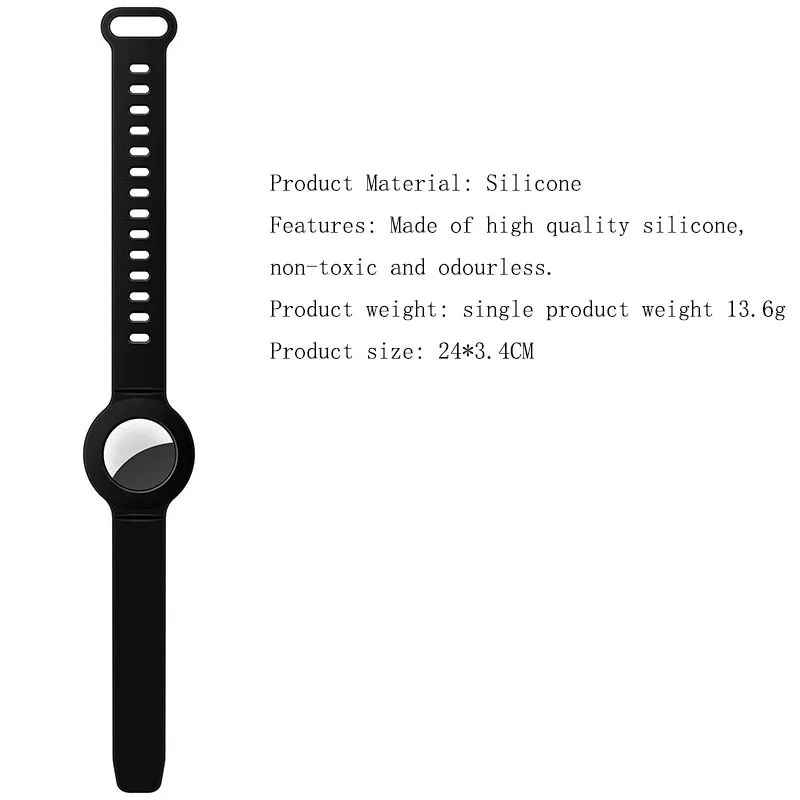 Applicable Apple AirTag silicone watch band children's bracelet wristband elderly pet anti-loss locator protective cover