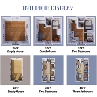 Maison mobile préfabriquée de luxe, étanche, prête à être expédiée, 2, 3, 4 ou 5 chambres, conteneur de 20 ou 40 pieds, type « Granny Flat » 3