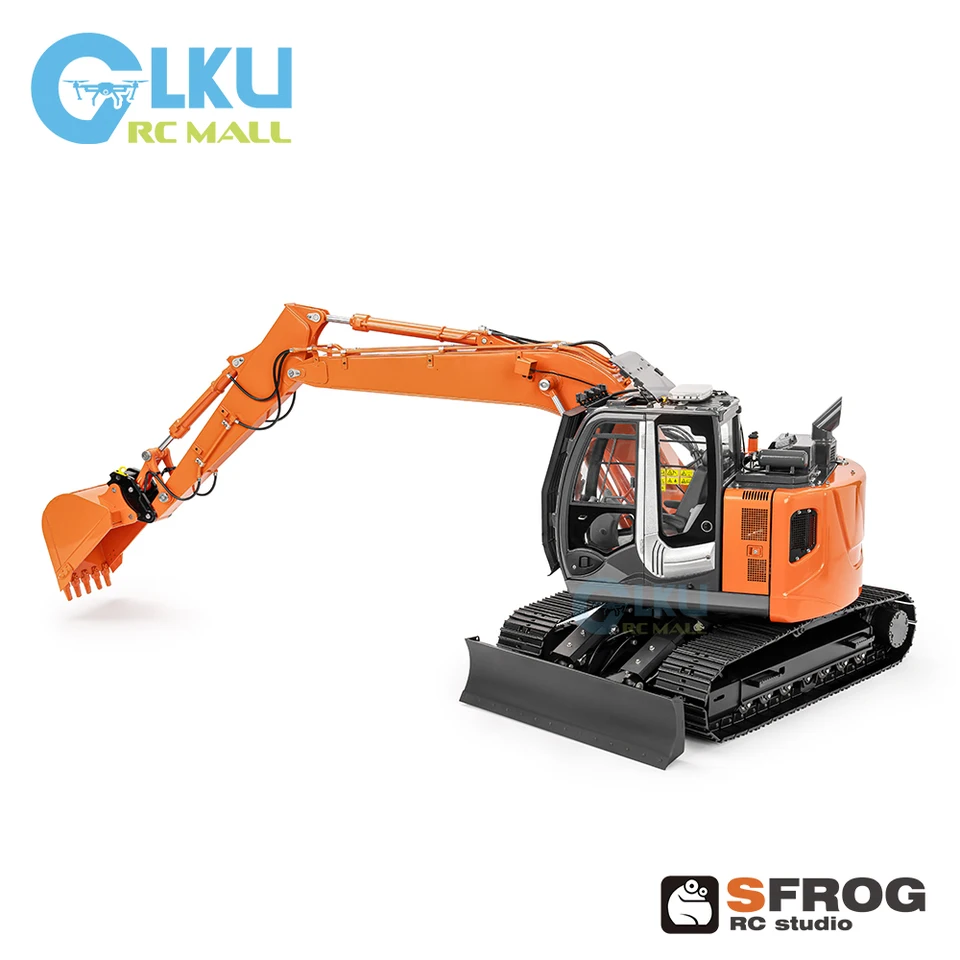 Super Frog 1/14 RC Hydraulic Dual Pump Silver Edition Orange