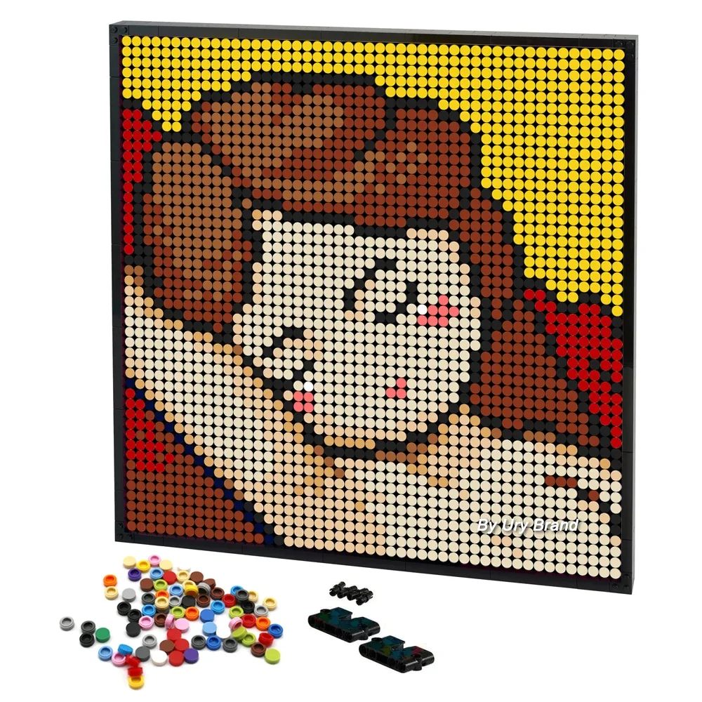 2488Pcs Dipinto A Mano Pixel Art Sleeping Venus Portrait Room Mosaico Decorativo Cornice Fai Da Te Da Building Blocks Idee Regalo Giocattolo