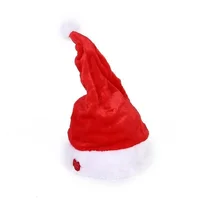 Christmas Santa Hat Singing Dancing Moving Electric Patchwork Hat Funny Toy Party Winter Warm Musical Dance Xmas Hat Gifts 5