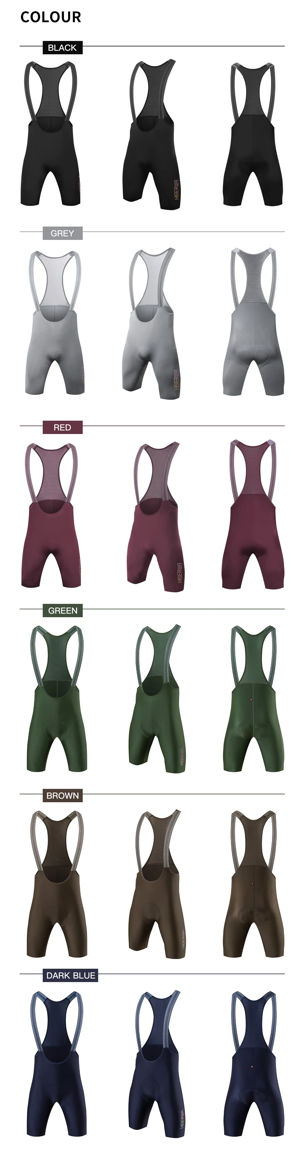 HISERWA Herren Radsport-Trägerhose Pro Team 7H Italy mit Elastic Interface Polsterung, MTB Fahrrad-Trägerhose, Rennrad-Hose – Detail 10